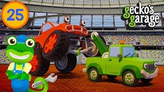 Max the Monster Truck Breaks Down  Geckos Garage  Educational Videos For Children [upl. by Pfeffer]