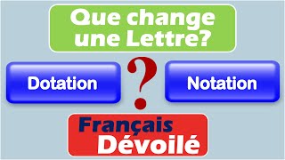 Dotation et Notation Une Lettre [upl. by Nitza]