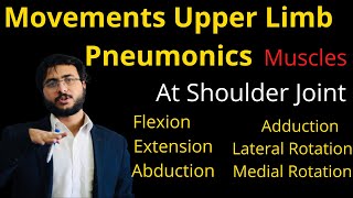 Movements Muscles Pneumonics  flexion  Extension  Abduction adduction  Rotations Shoulder joint [upl. by Gwenore871]