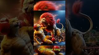 cat vs lion king shortvideo [upl. by Ambert]