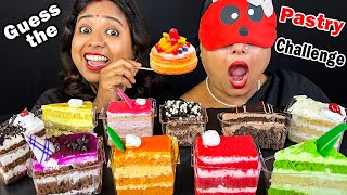 PASTRY CHALLENGE🍰 Blindfold eating Cake Challenge Part 2 Guess The Pastry Challenge Cake Challenge [upl. by Zora]