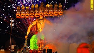 biggest ravan dahan in india  at rangaleela maidanam warangal xyz [upl. by Duomham]