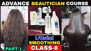 LOréal Hair Smoothing  How To Do Permanent Hair Straightening  Hair Smoothing Step by step [upl. by Yolanda956]