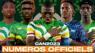 Les numéros officiels des joueurs maliens pour la CAN 2023 [upl. by Narcis764]