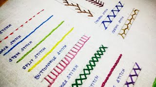 15 Basic Hand Embroidery Stitches Sampler for Absolute Beginners [upl. by Lyell]