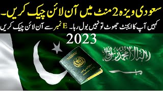 how to check saudi visa status online with E Number check saudi visa status سعودی ویزہ چیک آن لائن [upl. by Nyrek]