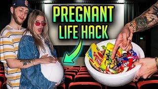 HOW TO SNEAK SNACKS INTO THE MOVIES Pregnant Life Hack [upl. by Kerstin]