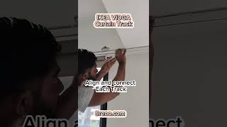 9reno IKEA VIDGA curtain track beam mounted installation video home ikea IKEAVIDGA [upl. by Jannery]