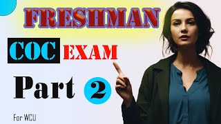 Freshman coc exam part 2 [upl. by Allmon]