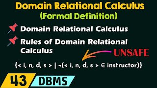 Domain Relational Calculus Formal Definition [upl. by Hannavahs]