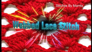 Webbed Lace Stitch  Master the popular trend of crocheting tutorials with these easy steps scarf [upl. by Sylas150]