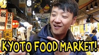 Kyoto Japan Street Food Tour Nishiki Market [upl. by Einahc]