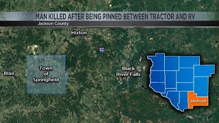 Clear Lake man killed after being pinned between a tractor and an RV [upl. by Oniotna]