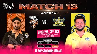 Live Match 13  Manipal Tigers VS Toyam Hyderabad  Legends League Cricket 2024 [upl. by Kubis195]