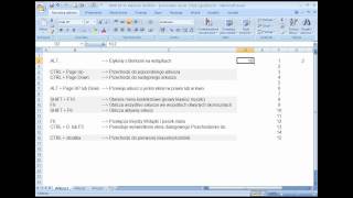 Excel  Sztuczki  Klawisze skrótów  poruszanie się po arkuszu  HD [upl. by Bullard]