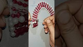 DIY stylish drop crystal necklace shorts tutorial trending craft diy handmade ytshorts [upl. by Leinnad449]