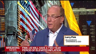 BlackRock CEO Larry Fink on Inflation ESG Investing [upl. by Hoashis]