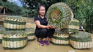 Traditional handmade bamboo basket weaving process bring to market to sell  Ly Thi Tam [upl. by Ennayelsel]