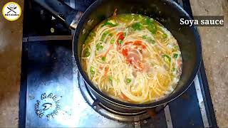 Maggie masala recipe  Spaghetti vegetables soup  indomie with vegetable  by jrkskitchen [upl. by Yeroc724]