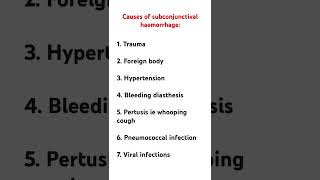 Causes of subconjunctival haemorrhage [upl. by Dibru]