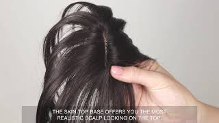 How to apply UniWigs clipin human hair bangsfringe  Hair topper 101 [upl. by Anihpesoj]