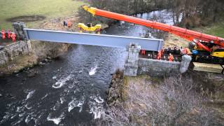 The Strathspey Railway  Rails to Grantown  Dulnain Bridge Installation February 2014 [upl. by Torin709]