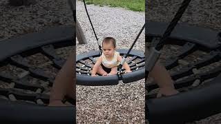 First Time on This Swing swingingbaby swing [upl. by Tedd]