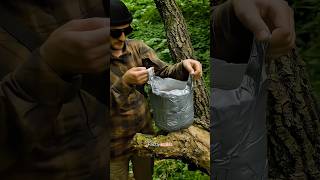 Survival skills Making a Bucket from Duct Tape and Bag 💼 shortsvideo bushcraft lifehack [upl. by Cochran916]