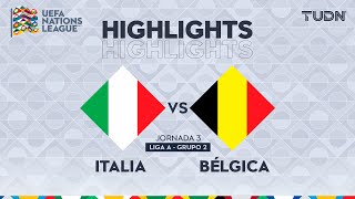 HIGHLIGHTS  Italia vs Bélgica  UEFA Nations League 2024  TUDN [upl. by Darton]