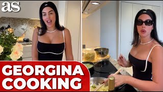 GEORGINA RODRIGUEZS potato omelette video BREAKS THE INTERNET [upl. by Belda]