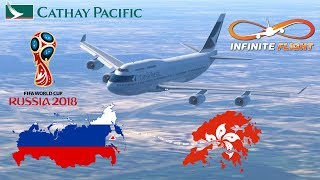 Infinite Flight GLOBAL Hong Kong HKG To Moscow DME  TIMELAPSE  Cathay Pacific  Boeing 747 [upl. by Joeann]