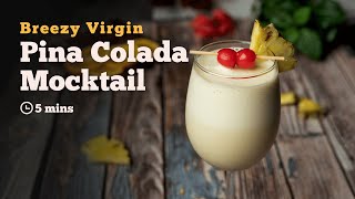 Pina Colada Mocktail  NoAlcohol Pina Colada  Virgin Mocktail  Mocktail Recipes  Cookd [upl. by Ennael]