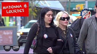 Madonna and Lourdes go voting together madonna [upl. by Ameekahs195]