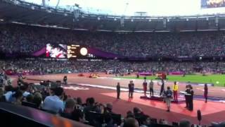 London Olympic crowd goes nuts over Usain Bolt [upl. by Bolan629]