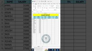 Salary report kaise banaye excel me  computer coaching classes micanujsir [upl. by Chase]