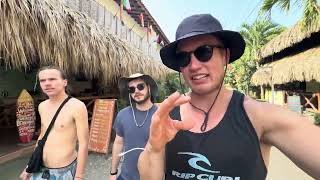 Our first Surf on a crocodile beach 🇨🇴crocodile beach colombia loco boys vlogs travel [upl. by Woody717]