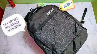 SAFARI 26L BACKPACK UNBOXING  SAFARI MEDIUM 26L ACHEIVER [upl. by Mussman]