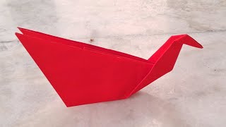 Origami paper Bird making easy tutorialeasy paper bird making for kidsoaper bird making easy craft [upl. by Hazeefah]