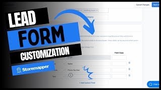 Leads Form Customization  Store locator app [upl. by Aihpos]