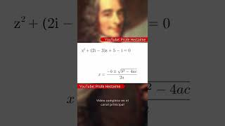 Cómo Resolver una ecuación de segundo Grado con NÚMEROS COMPLEJOS numeroscomplejos ecuaciones [upl. by Zechariah]