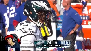 SAQUAN DONT LIKE NEW YORK Giants vs Eagles Full Highlights reaction [upl. by Tengdin]