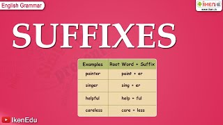 English Grammar  Learn About Suffixes  iken  ikenedu  ikenApp [upl. by Ahsemik]