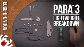 Spyderco Para 3 Lightweight Breakdown with Eric Glesser [upl. by Pavlish833]