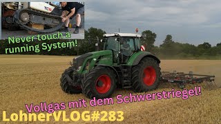 LohnerVLOG283 Fendt mit Schwerstriegel Saphir ClearStar 600 im Einsatz I Minibagger Kettenspanner [upl. by Pelagias71]