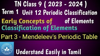 Mendeleevs Periodic Table Class 9 Science Term 1 Unit 12 Periodic Classification of Elements [upl. by Anilyx]