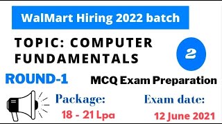 Walmart Hiring 2022 Batch  MCQ Round Preparation  Computer Fundamentals WalmartCodehers [upl. by Isteb467]