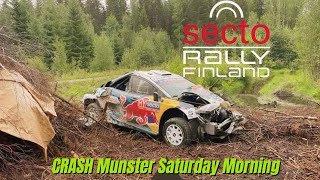 Secto Rally Finland 2024  Crash Grégoire Munster  HIGHLIGHTS Saturday Morning Loop Day 3 [upl. by Wesley]