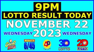 9pm Lotto Result Today November 22 2023 Wednesday [upl. by Lars]