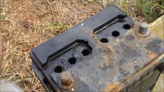 Car Battery Repair After Sitting 10 Years How To Basic Home Products [upl. by Poppas]