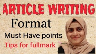 Format of Article Writing CBSE Article Writing  OurClassroomShameera [upl. by Adnuhsed]